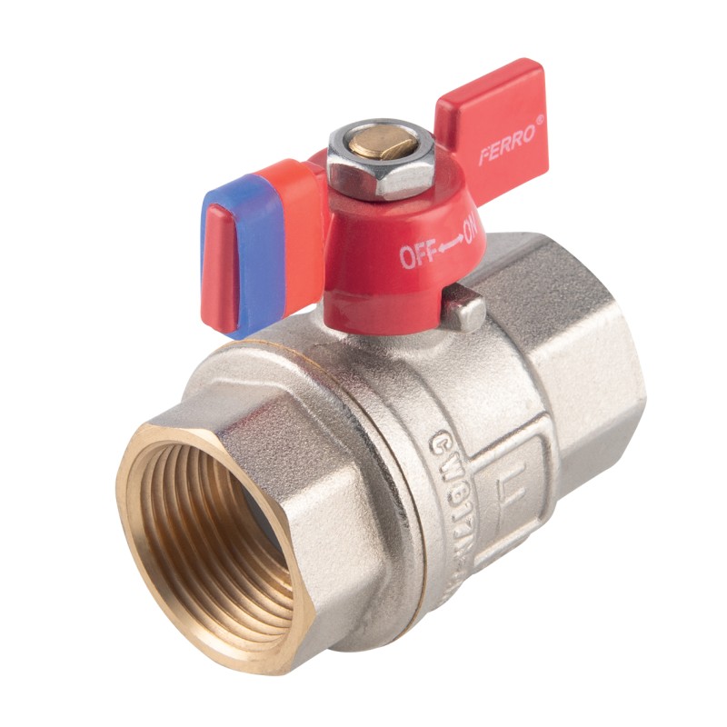 Guľový plnoprietokový kohút, motýlik MM 5/4"
