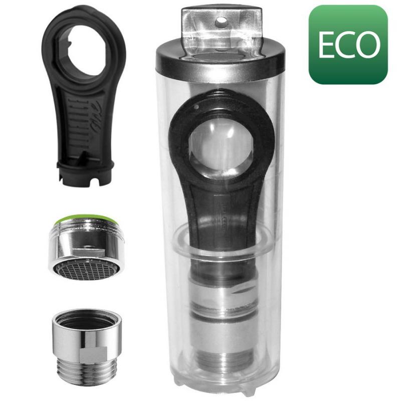 ECO SET redukcia pre sprchovú hadicu 6L, perlátor 6L, vonkajší závit M24x1 a kľúč, chróm