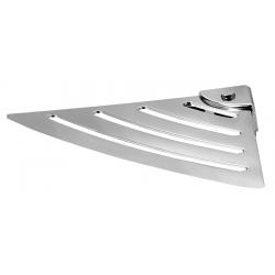 Rohová polica, 178x178 mm, ABS/lestená nerez