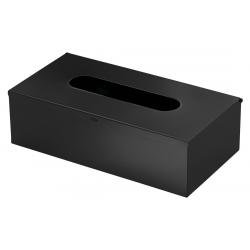 Zásobník na papírové kapesníky závěsný, 250x75x130 mm, černá mat