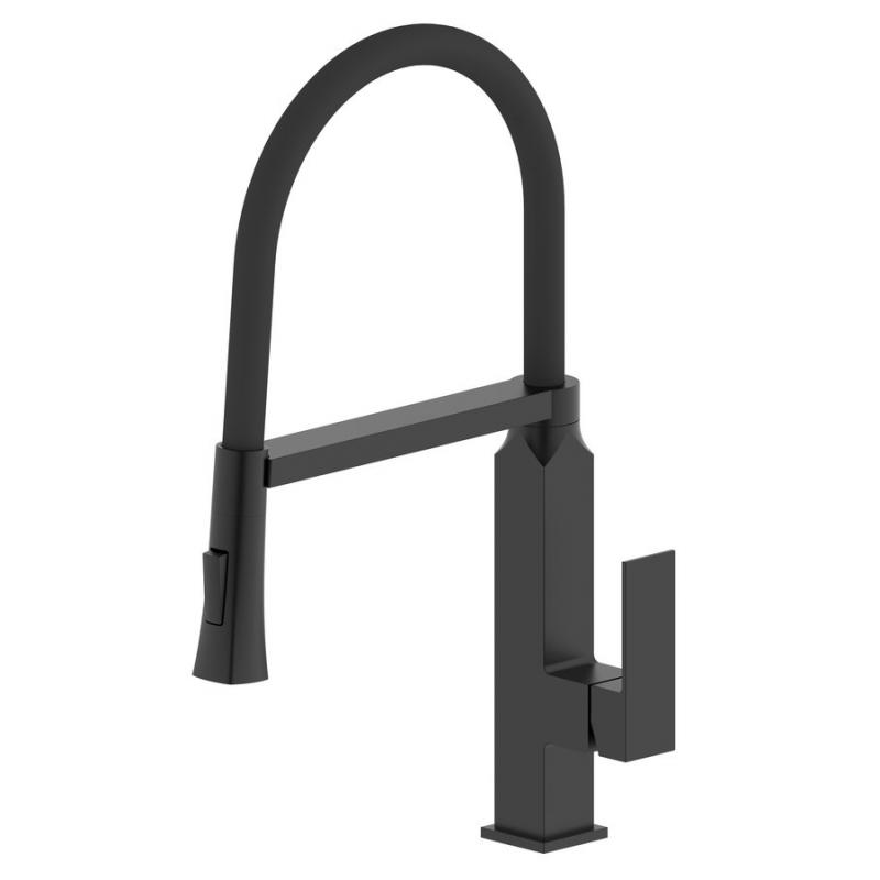 MAYA stojanková drezová batéria so sprškou, čierna mat