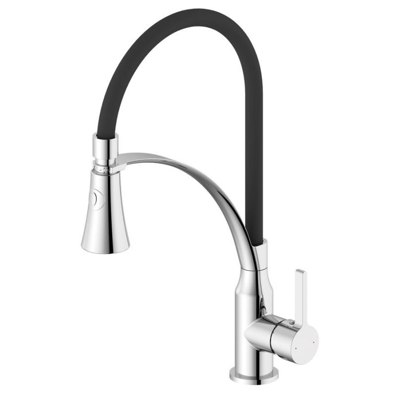 HEBE stojanková drezová batéria so sprškou, chróm