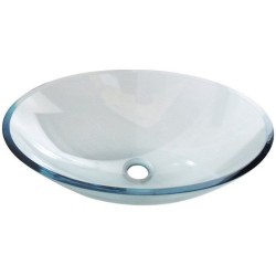 PURE sklenené umývadlo oválne 52x37,5 cm