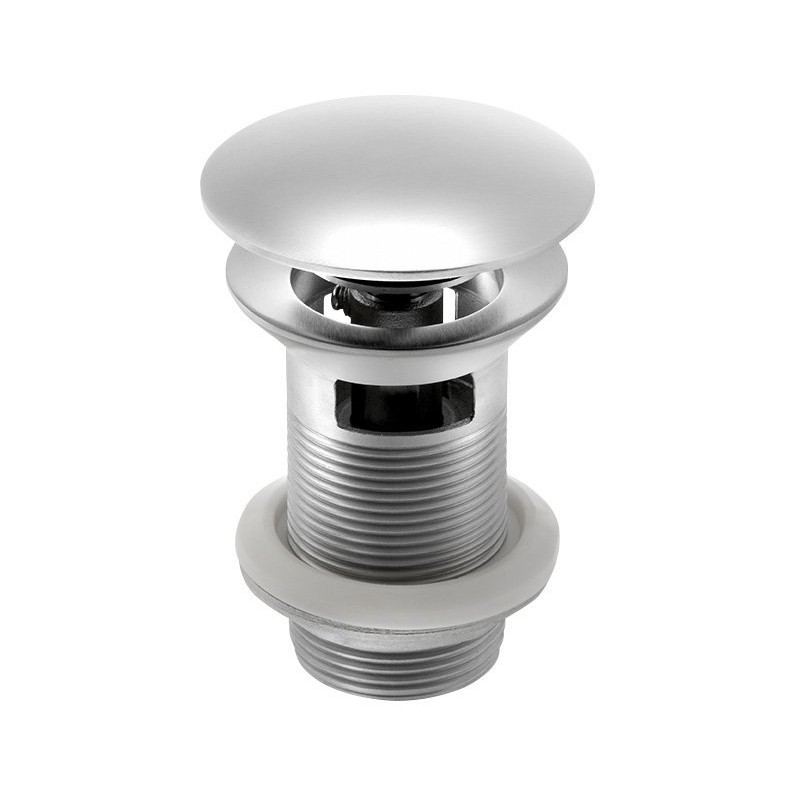 MINIMAL umývadlová výpust 5/4", click clack, veľká krytka, nerez