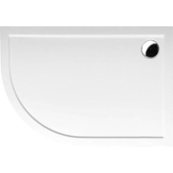 RENA R sprchová vanička z liateho mramoru, štvrťkruh 120x90cm, R550, pravá, bi