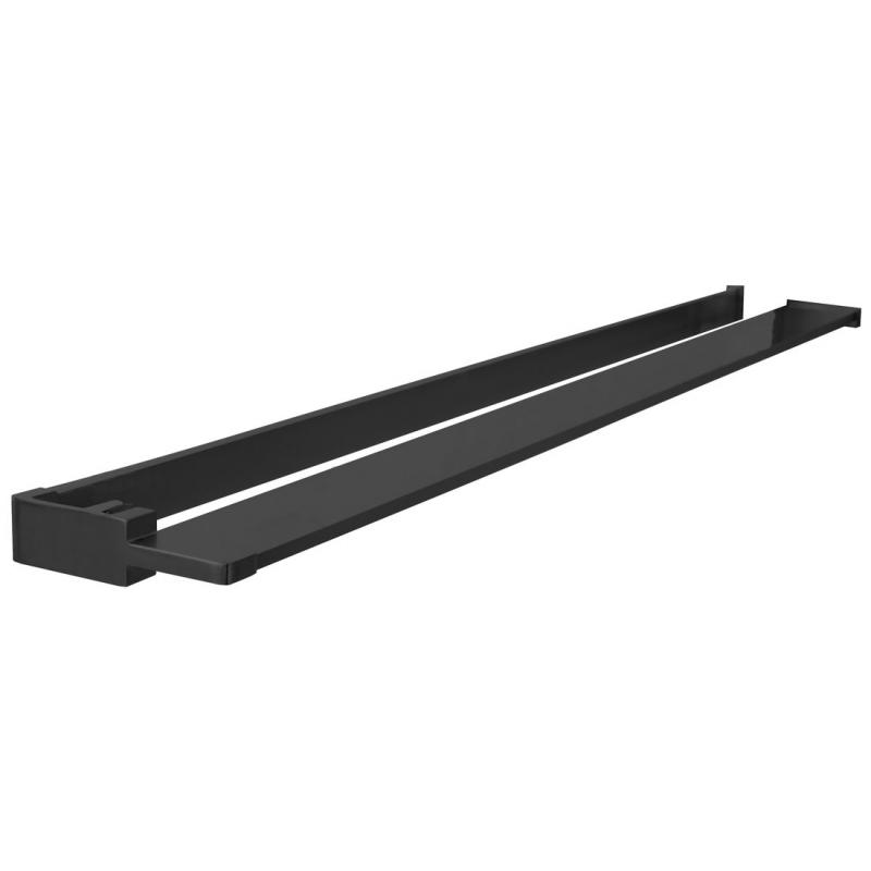 Polička na walk-in sprchovú zástenu, 142cm, čierna mat