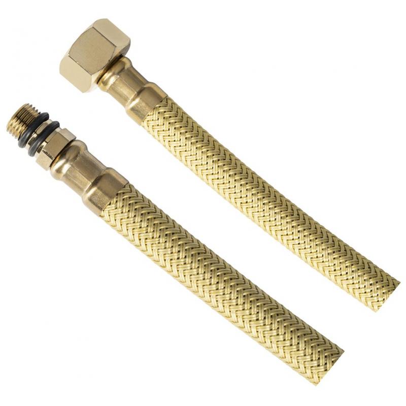 Flexibilná nerezová hadica M10x3/8", 40cm, zlato mat