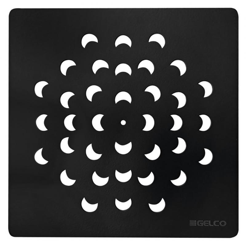 XENA štvorcová krytka sifónu, čierna