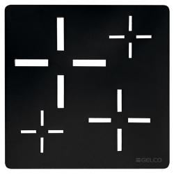 XENA štvorcová krytka sifónu, čierna