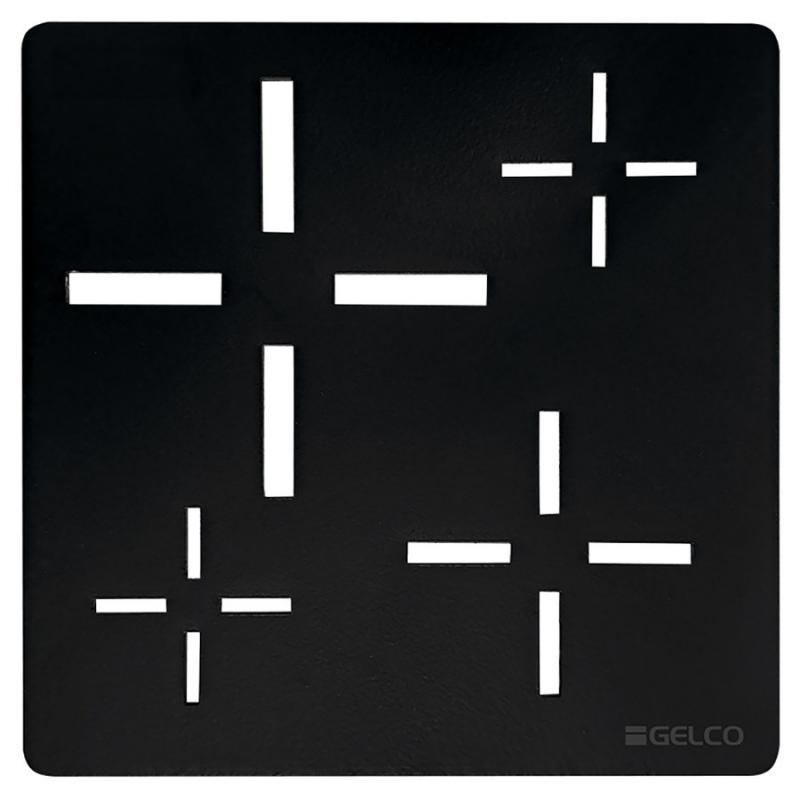 XENA štvorcová krytka sifónu, čierna