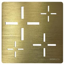 XENA štvorcová krytka sifónu, zlato mat