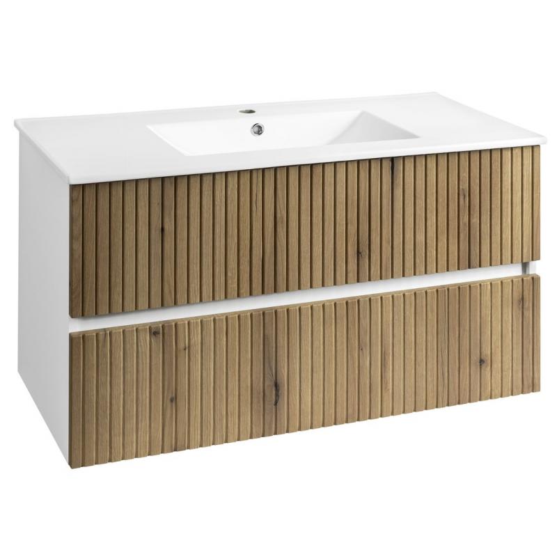 PANEDA STRIP umývadlová skrinka 99,5x55x45,2cm, dub emporio