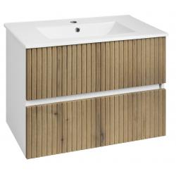 PANEDA STRIP umývadlová skrinka 74,5x55x45,2cm, dub emporio