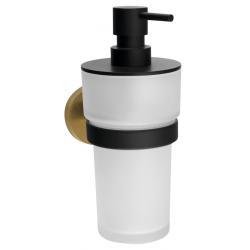 LARISSA mydlenička 250ml, mliečné sklo, čierná/zlato mat