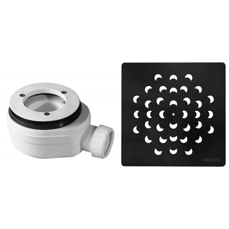 Vaničkový sifón, priemer 90mm, DN40, krytka čierna