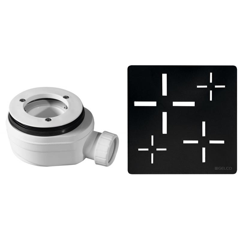 Vaničkový sifón, priemer 90mm, DN40, krytka čierna