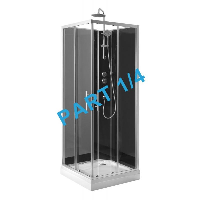 GRANVIK sprchovací box 800x800x2180mm komponent 1/4 sprchová vanička, biela