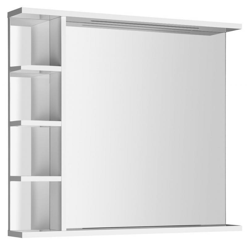KORIN STRIP zrkadlo s LED osvetlením a poličkami 80x70x12cm