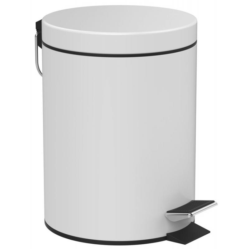 SIMPLE LINE odpadkový kôš guľatý 5l, biela mat