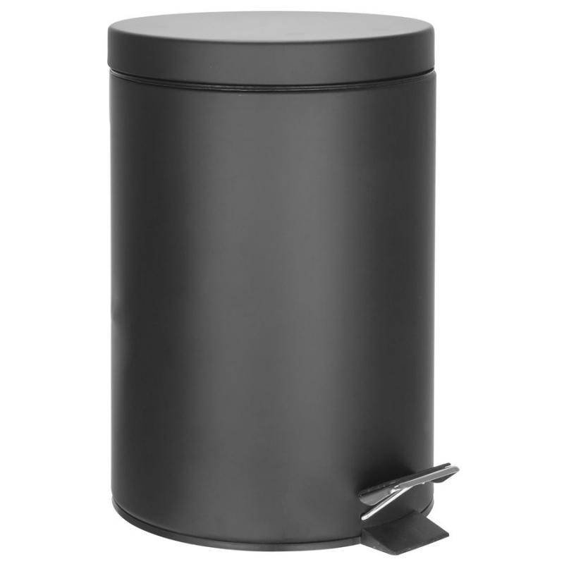 SIMPLE LINE odpadkový kôš guľatý 5l, čierna mat