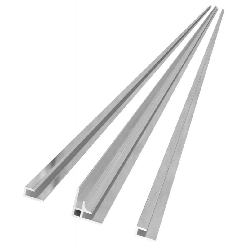 DENIPAN set profilov pre rohovú inštaláciu, 2100mm, chróm