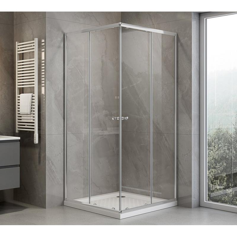 AGGA štvorcová sprchová zástena 700x700mm, číre sklo