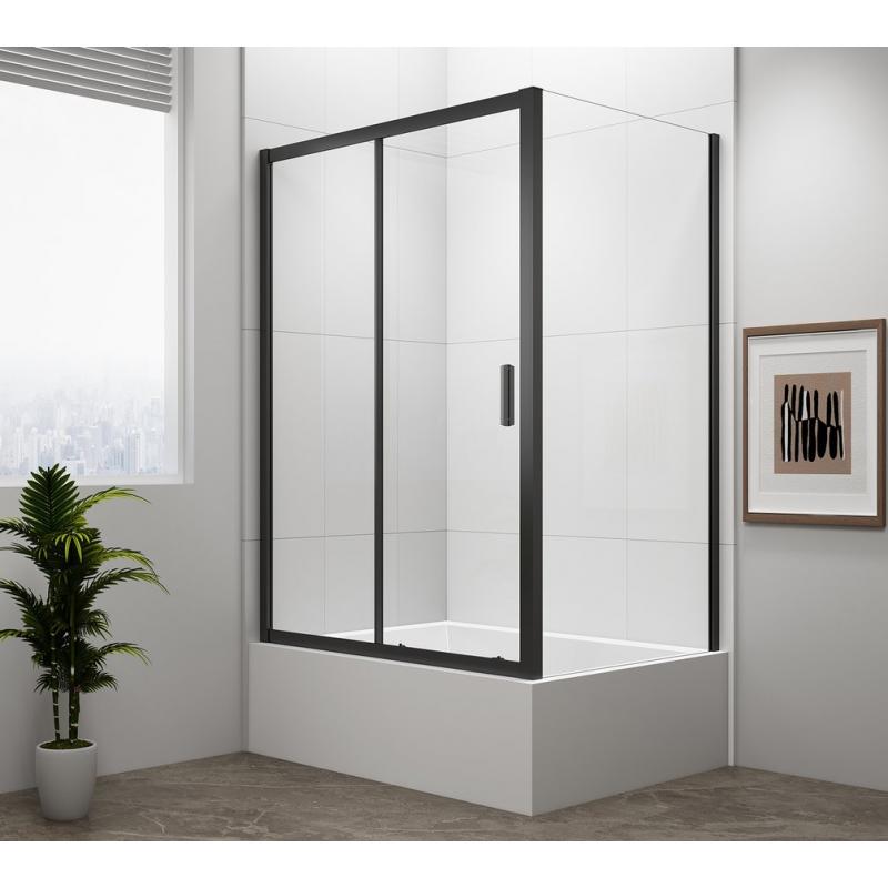 DEEP BLACK obdĺžniková sprchová zástena 1200x900mm L/P varianta, čire sklo