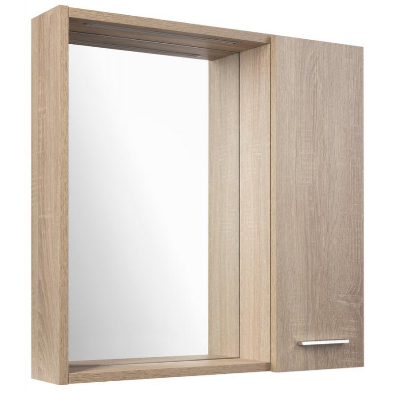 ZOJA/KERAMIA FRESH STRIP galérka s LED osvetlením, 60x60x14cm, pravá, dub platin