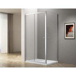 UGGA obdĺžniková sprchová zástena 1000x800mm, sklo číre
