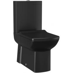 LARA WC kombi, spodný/zadný odpad, splachovací mechanizmus, čierna matná