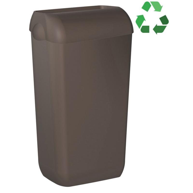 ECOLORED nástenný odpadkový kôš s vekom 23l, ABS, hnedá