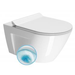 NORM závesná WC misa, GeniusFlush, 36x55cm, biela ExtraGlaze