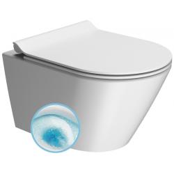 KUBE X závesná WC misa, GeniusFlush, 36x50cm, biela dual-mat
