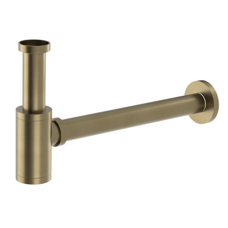 Umývadlový sifón 5/4", odpad 32mm, guľatý, zlato mat