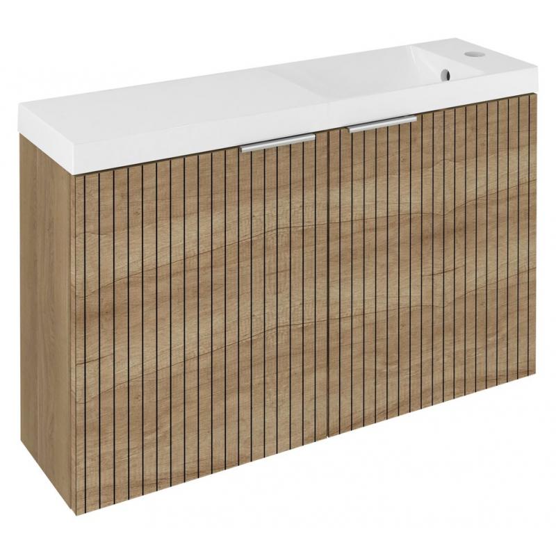 LATUS X umývadlová skrinka s umývadlom 80x54,5x22cm, dub Alabama strip