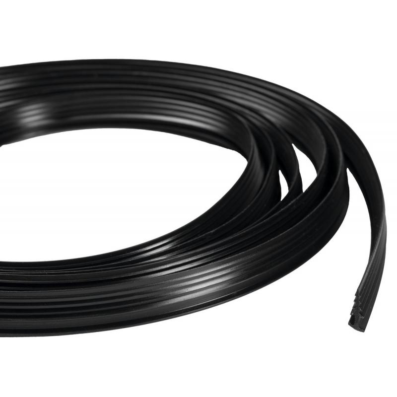 EASY BLACK zatláčacie tesnenie pivotových dverí, 1838mm