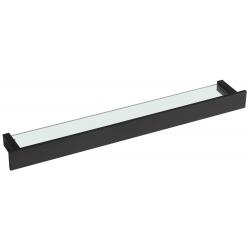 PATRON Sklenená polica 78cm, čierna