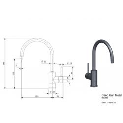 Reginox  Cano gun metal Gun metal