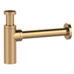 Umývadlový sifón 5/4", odpad 32mm, guľatý, zlato mat