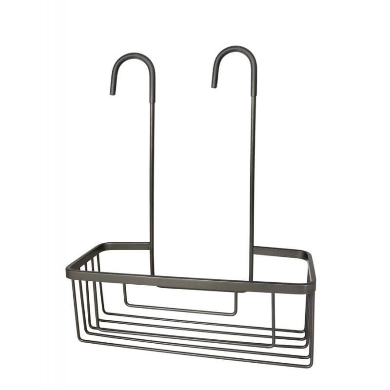 SMART Polica do sprchy závesná, na batériu, 300x375x120 mm, gun metal