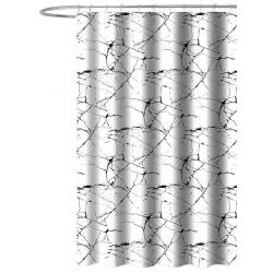 Sprchový záves 180x180cm, polyester, mramor