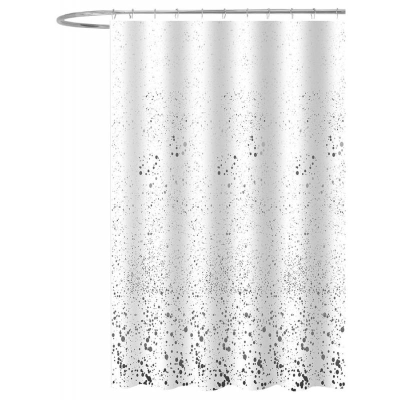 Sprchový záves 180x180cm, polyester, biela, kačice
