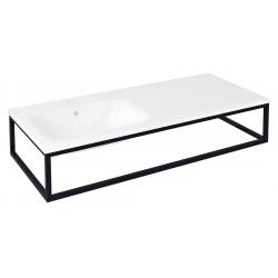 SKA konzola pod umývadlo/dosku, 119,7x22x51cm, čierna mat