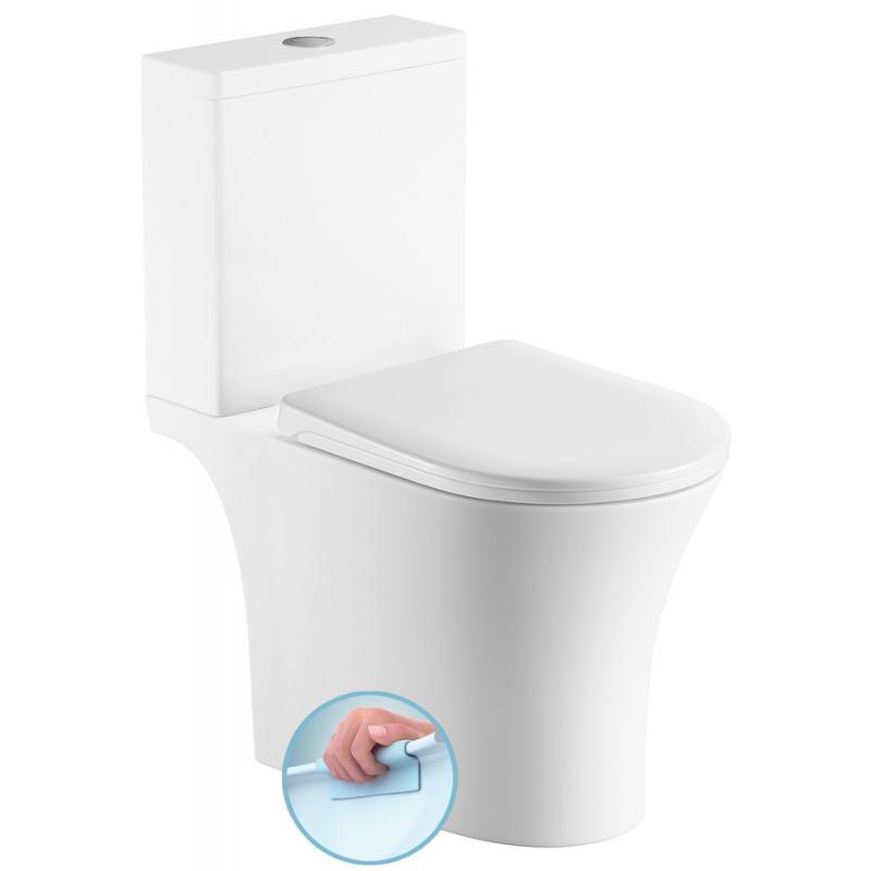 VITO kombi WC, Rimless, spodný/zadný odpad, biela