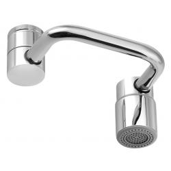 Otočný nadstavec na vodovodnú batériu, vonkajší závit M24x1, vnútorný závit M22x1, chróm