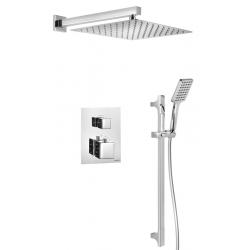 Podomietkový sprchový set s termostatickou batériou, box, 2 výstupy, chróm