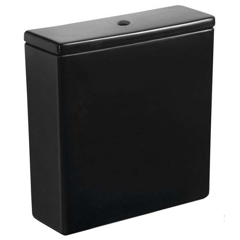 Keramická nádržka s vekom, čierna mat