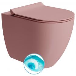 PURA WC misa stojaca, Swirlflush, 36x55cm, spodný/zadný odpad, blush dual-mat