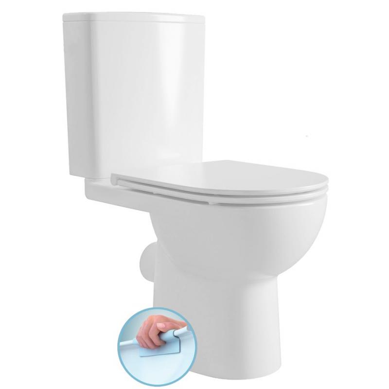 TAVON kombi WC, Rimless, zadný odpad, biela