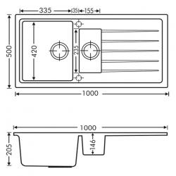 Granisil Vivaldi 1000.10 Pure Black